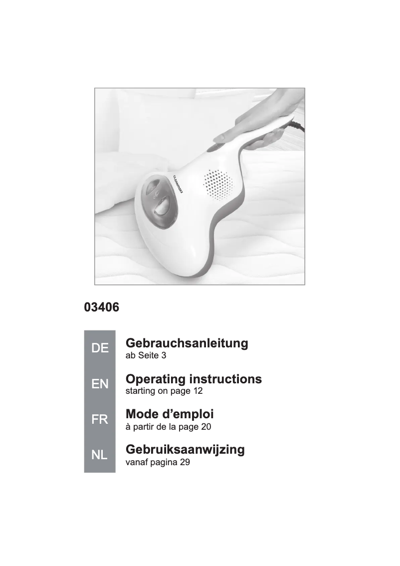 Página 1 del manual Manual de usuario Cleanmaxx 03406
