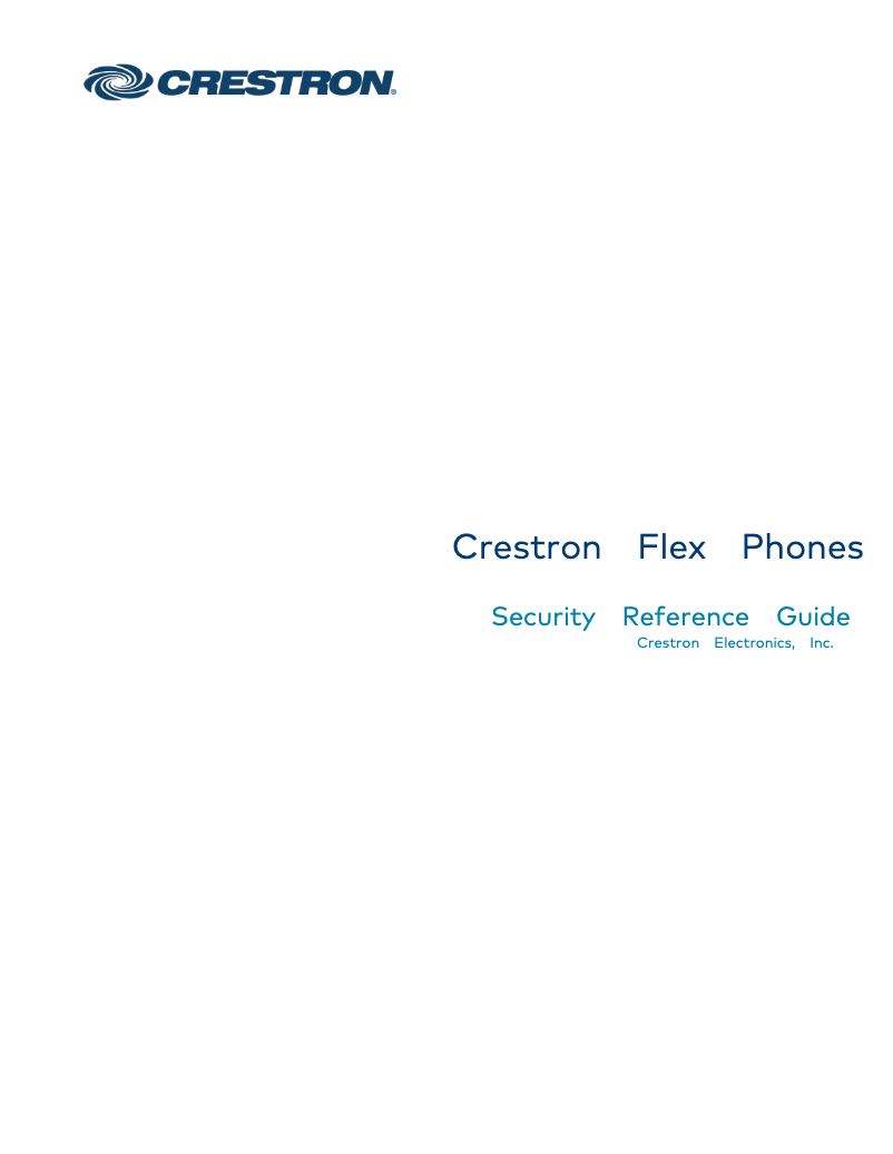 Page n°1 - Manuel utilisateur Crestron UC-P10-T-I