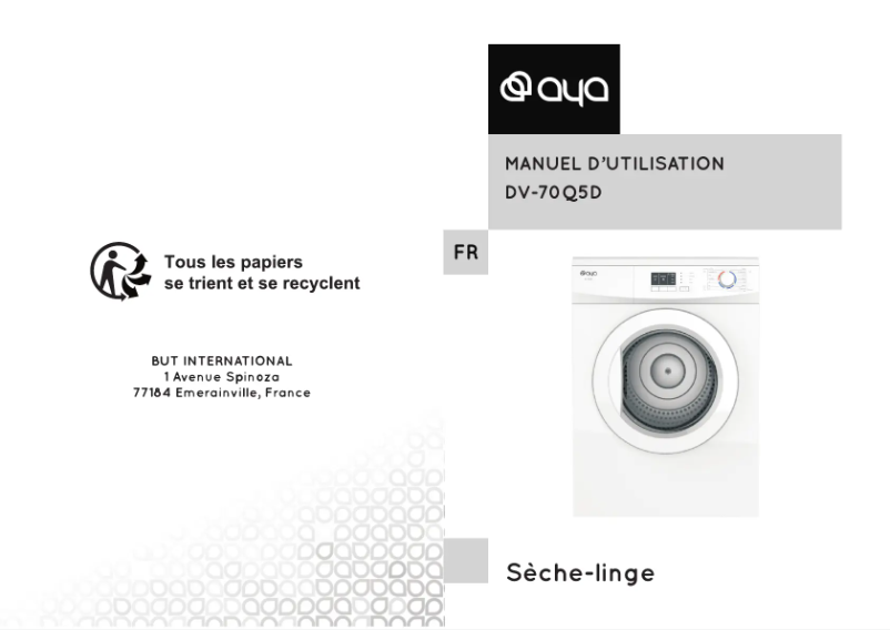 Page n°1 - Manuel utilisateur AYA DV-70Q5D
