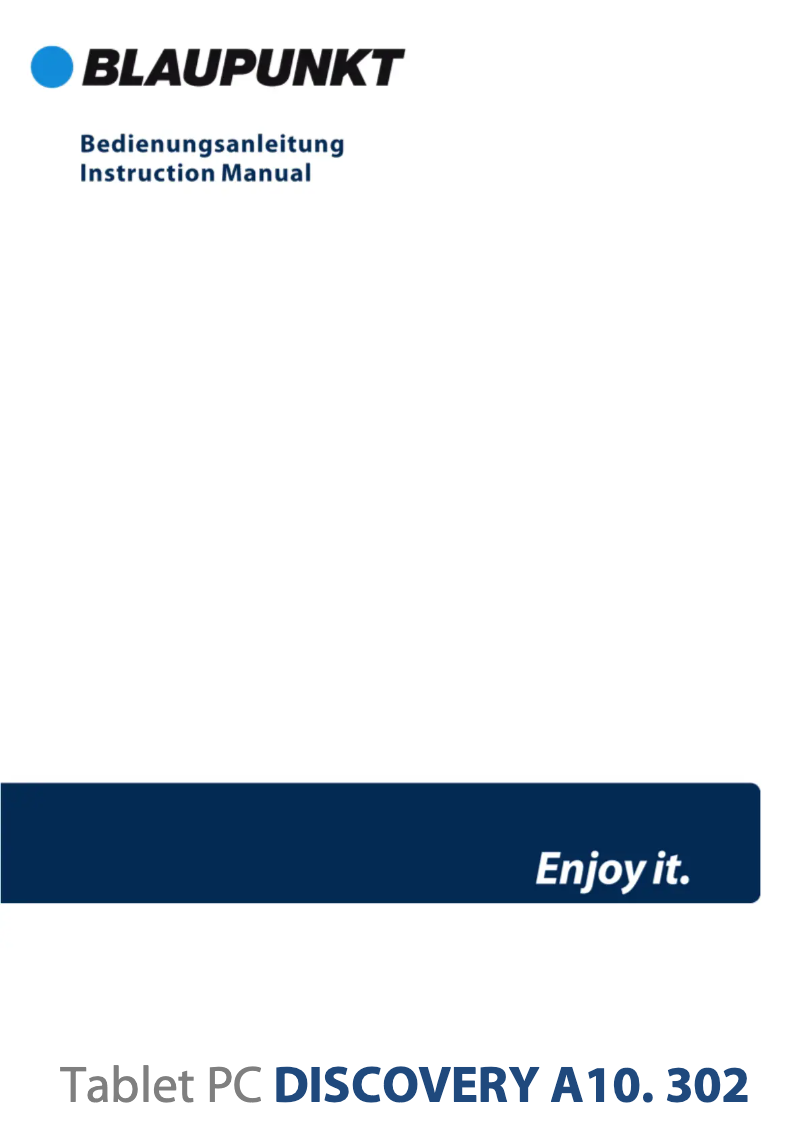 Image de la première page du manuel de l'appareil Discovery A10.302