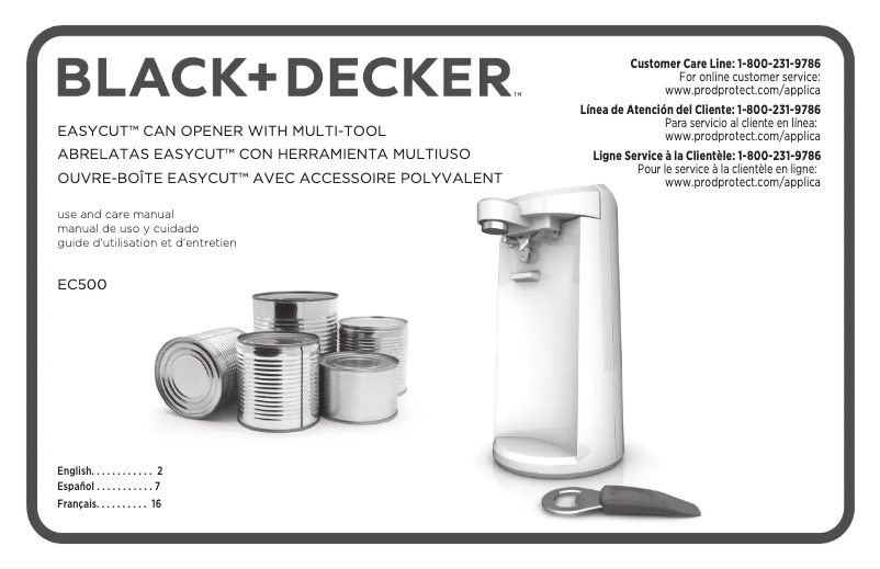 Page 1 de la notice Manuel utilisateur Black & Decker EasyCut EC500