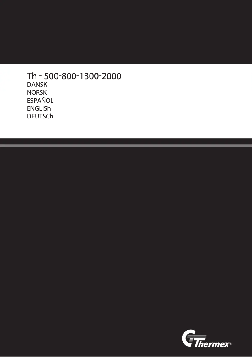 Page n°1 - Manuel utilisateur Thermex TH 1300