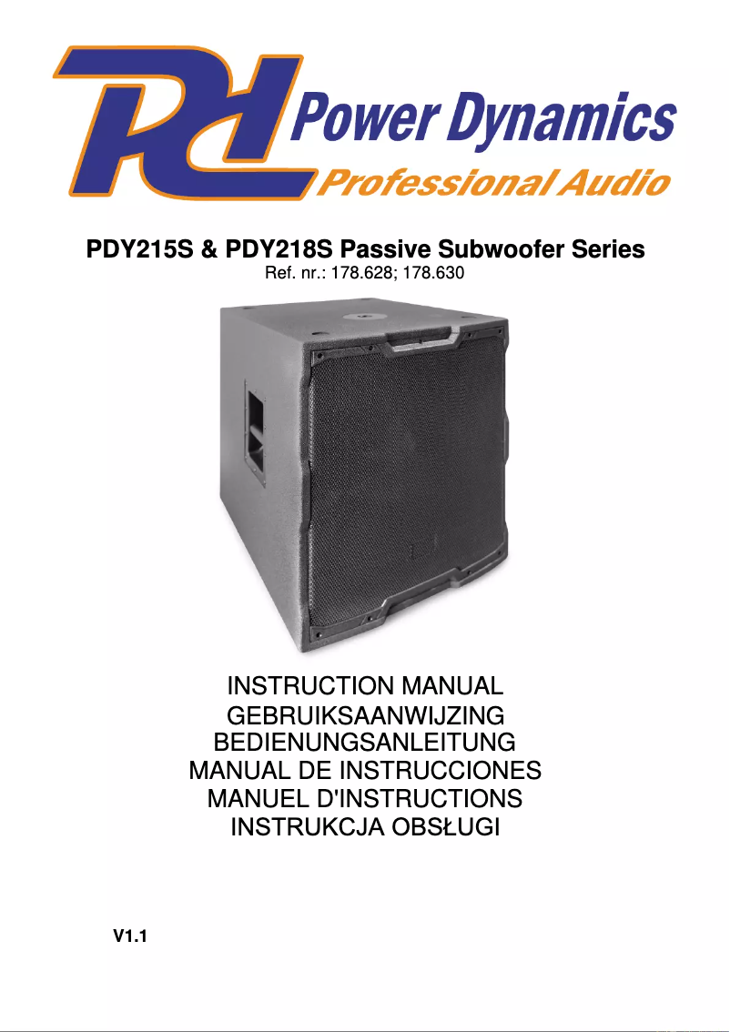 Imagen de la primera página del manual del dispositivo PDY218S