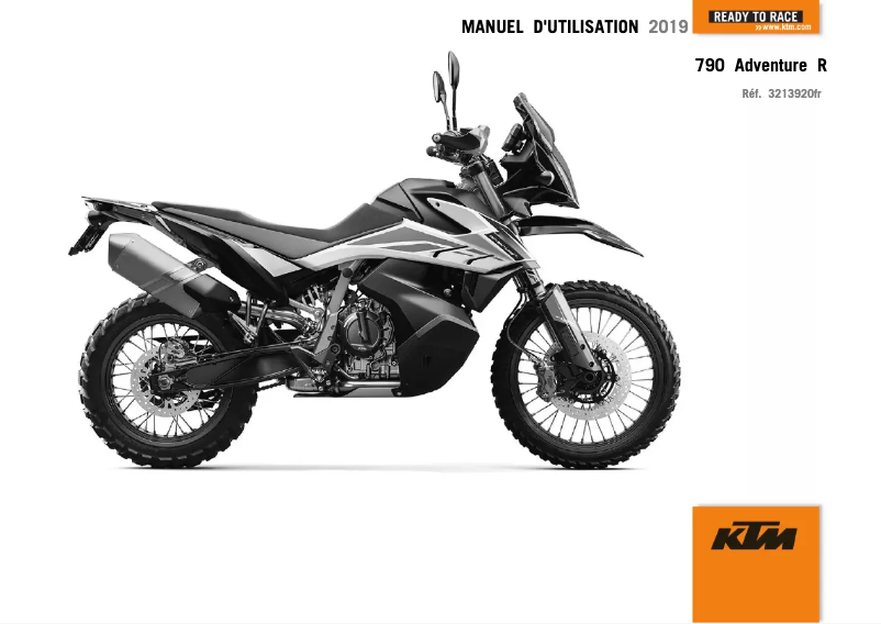 Page 1 de la notice Manuel utilisateur KTM 790 Adventure R (2019)