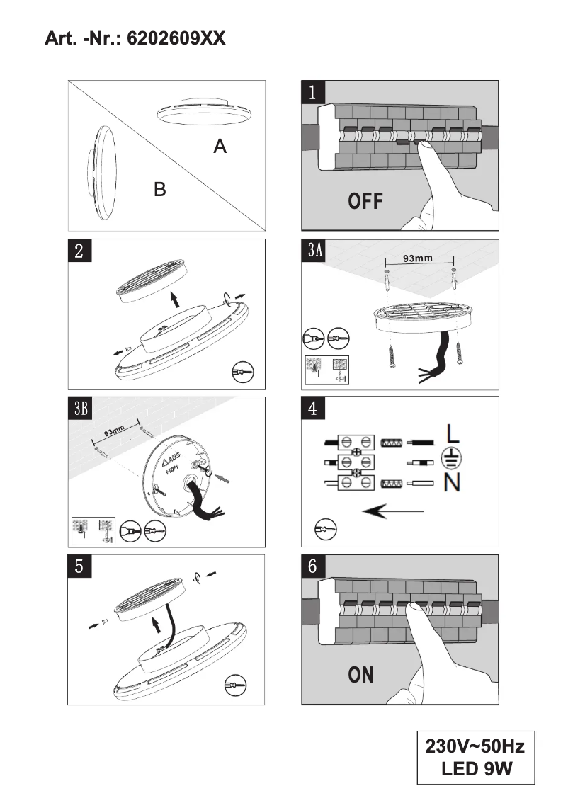 Page 1 de la notice Manuel utilisateur Trio Lighting Bering