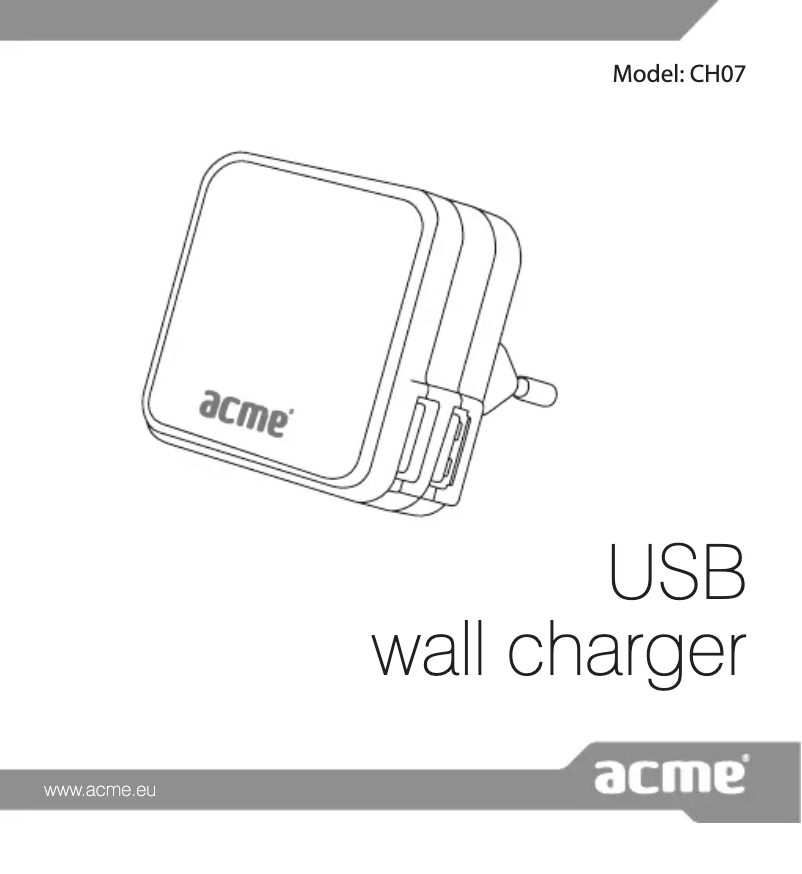 Página 1 del manual Manual de usuario Acme United CH07