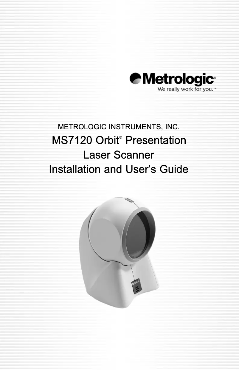 Page n°1 - Manuel utilisateur Honeywell Metrologic MS7120 Orbit