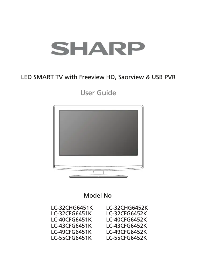 Page 1 de la notice Manuel utilisateur Sharp LC-55CFG6452K