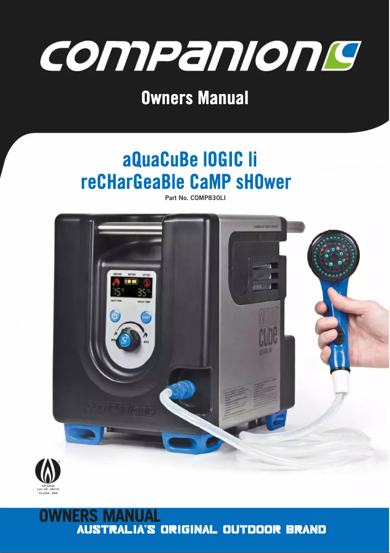 Image de la première page du manuel de l'appareil AquaCube Logic Li COMP830LI