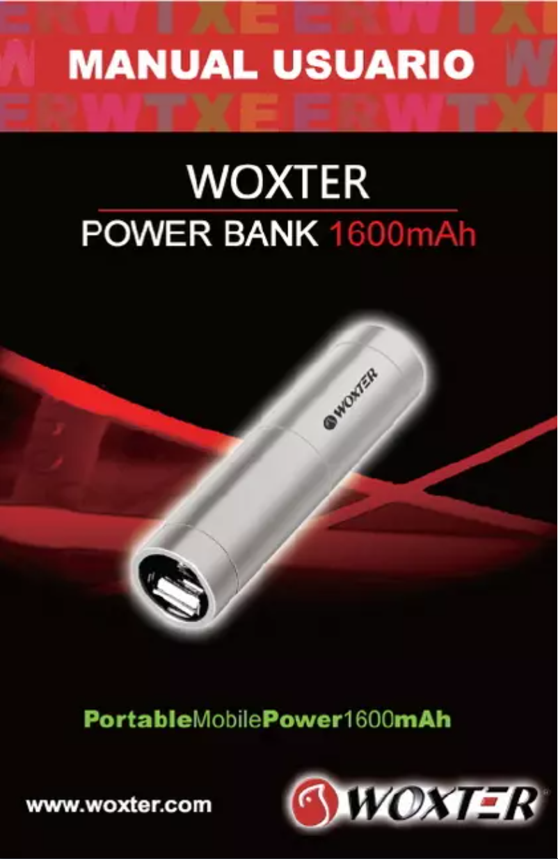 Page n°1 - Manuel utilisateur Woxter Power Bank 1600