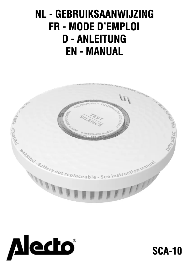 Page n°1 - Manuel utilisateur Alecto SCA-10