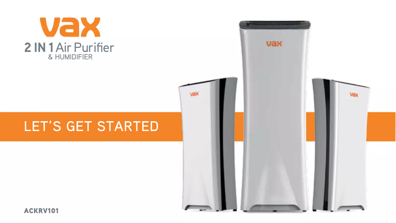 Page 1 de la notice Manuel utilisateur Vax ACKRV101