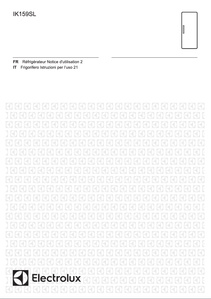 Page n°1 - Manuel utilisateur Electrolux IK159SL