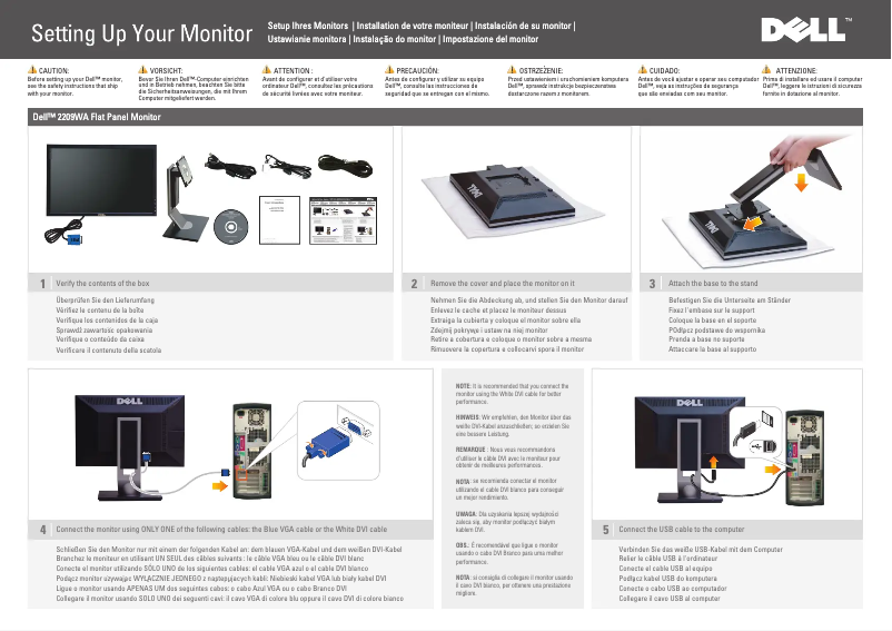 Página 1 del manual Manual de usuario Dell 2209WA