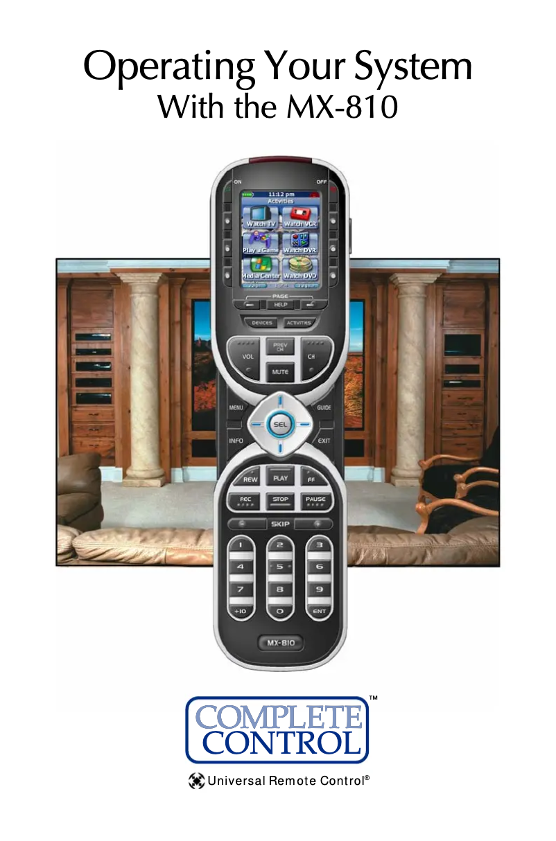 Image de la première page du manuel de l'appareil MX-810