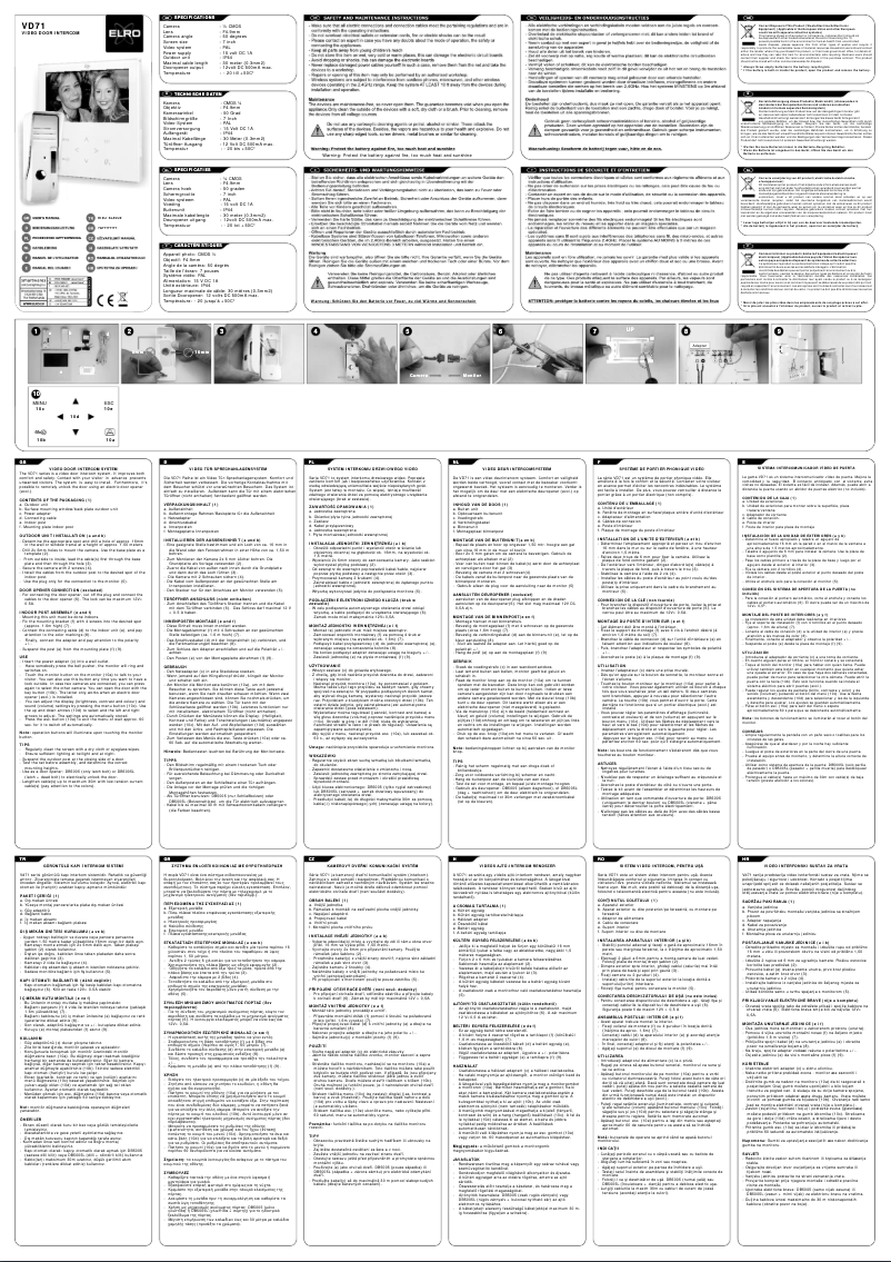 Image de la première page du manuel de l'appareil VD71