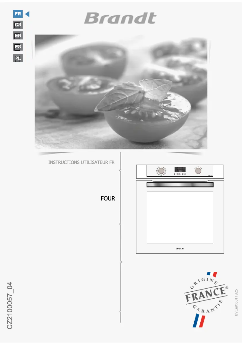 Page 1 de la notice Manuel utilisateur Brandt BOP2432X