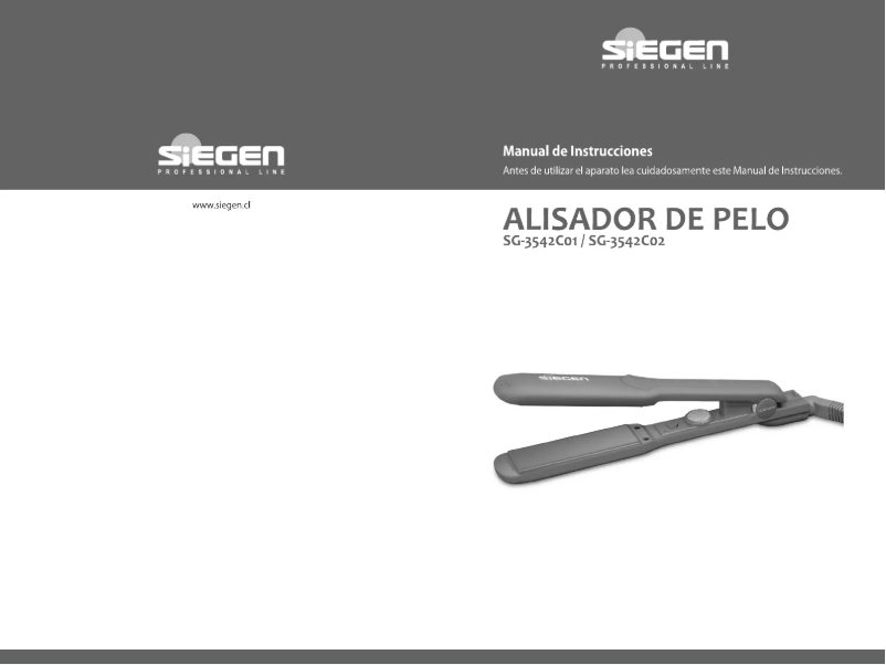 Page n°1 - Manuel utilisateur Siegen SG-3542C01