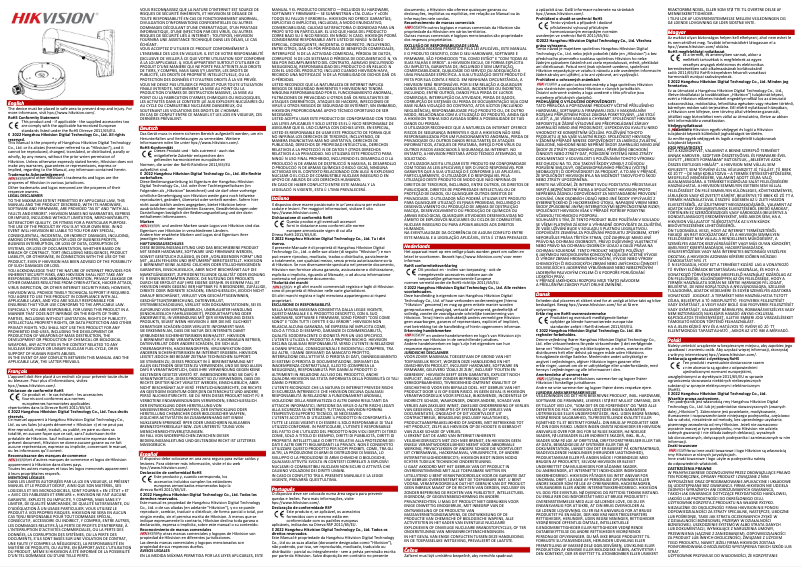 Image de la première page du manuel de l'appareil DS-1280ZJ-XS