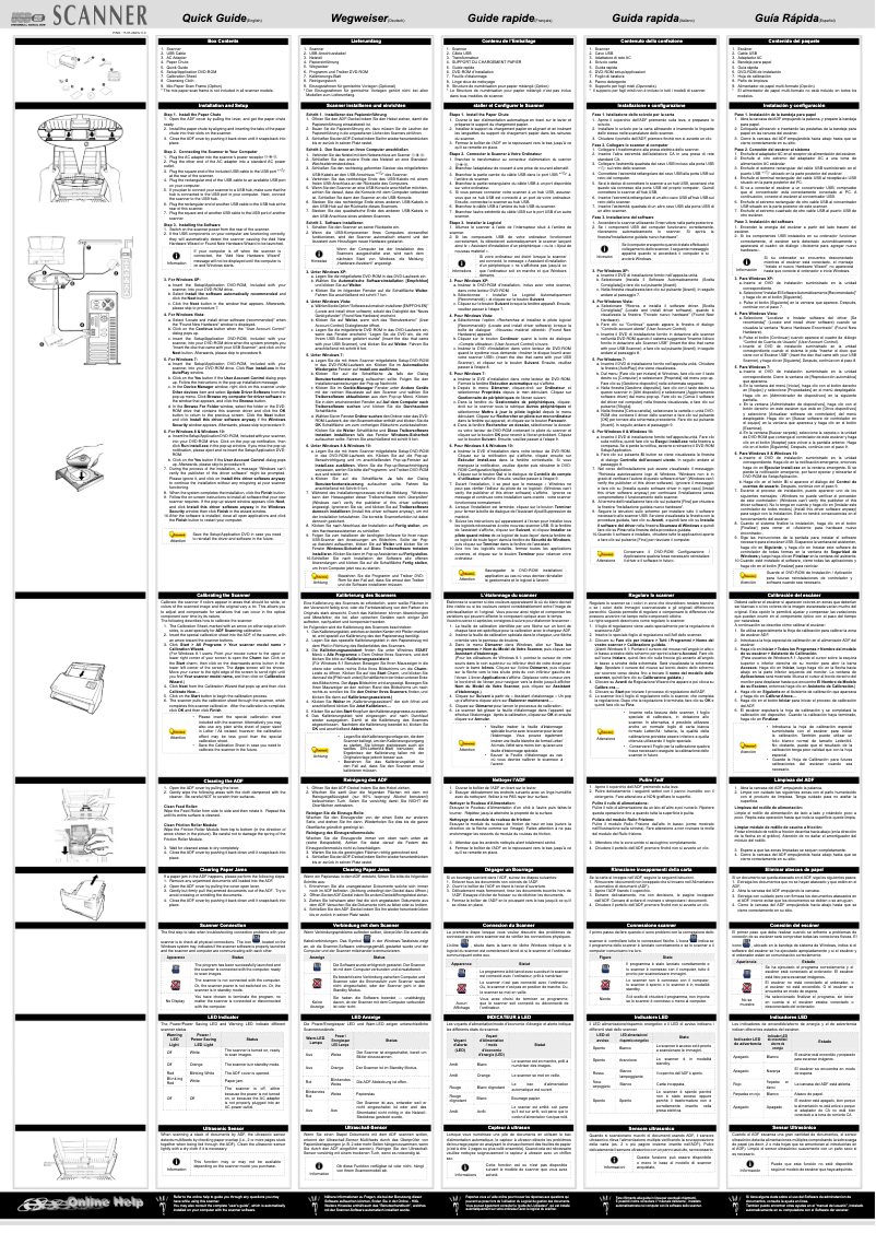 Page 1 de la notice Manuel utilisateur Plustek SmartOffice PS406U