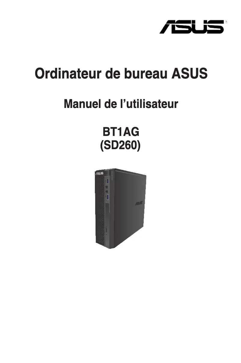 Page 1 de la notice Manuel utilisateur Asus BT1AG