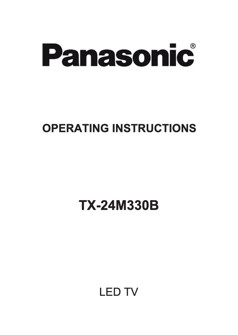Page 1 de la notice Manuel utilisateur Panasonic TX-24M330B