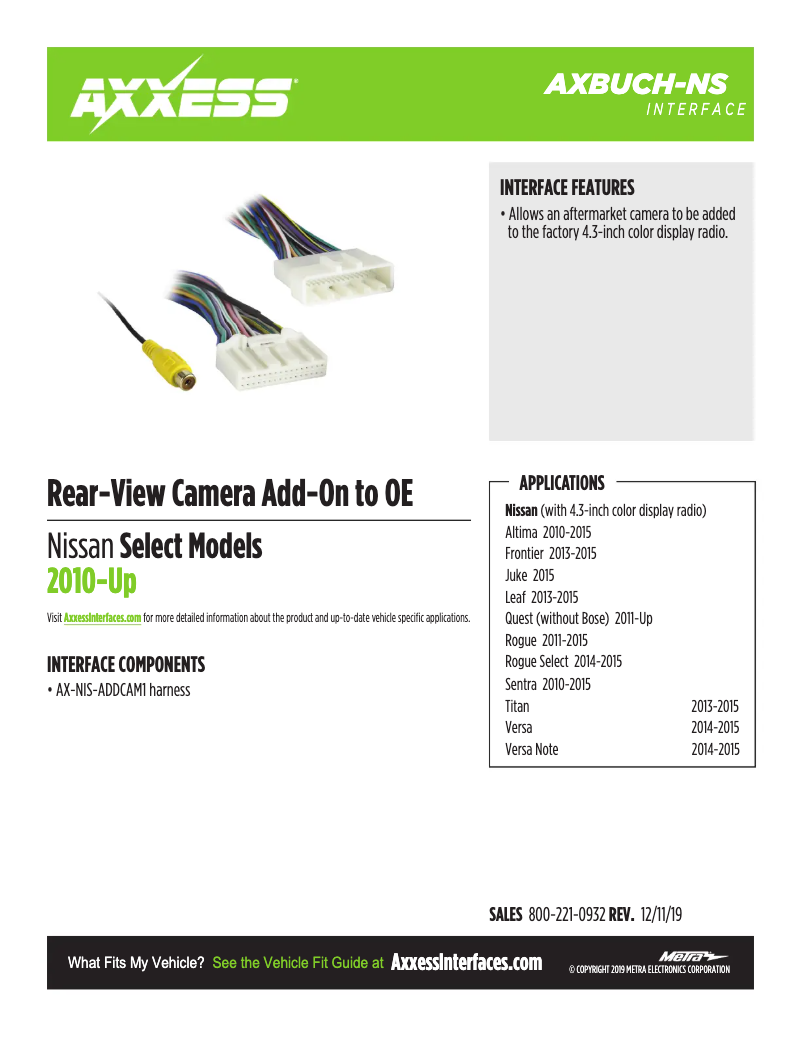 Página 1 del manual Ficha técnica AXESS AXBUCH-NS