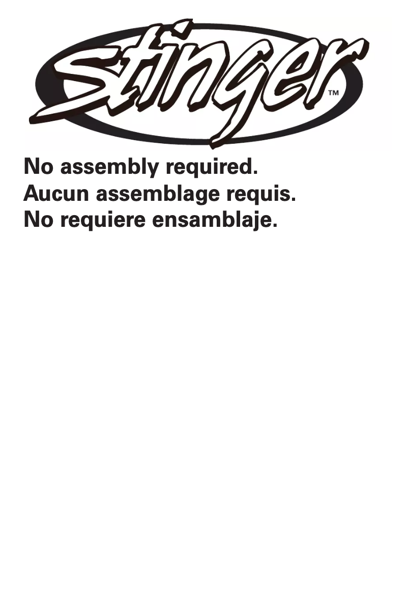 Page 1 de la notice Manuel utilisateur Stinger WD2025