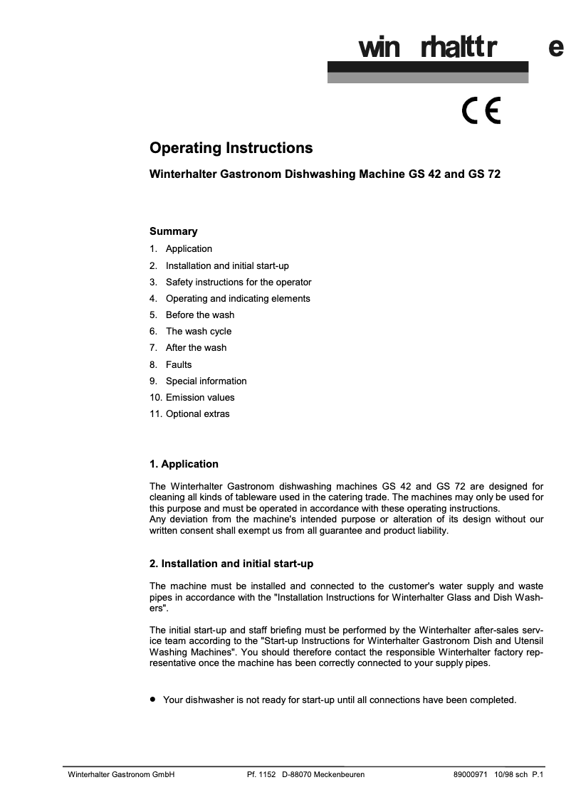 Image de la première page du manuel de l'appareil GS 42