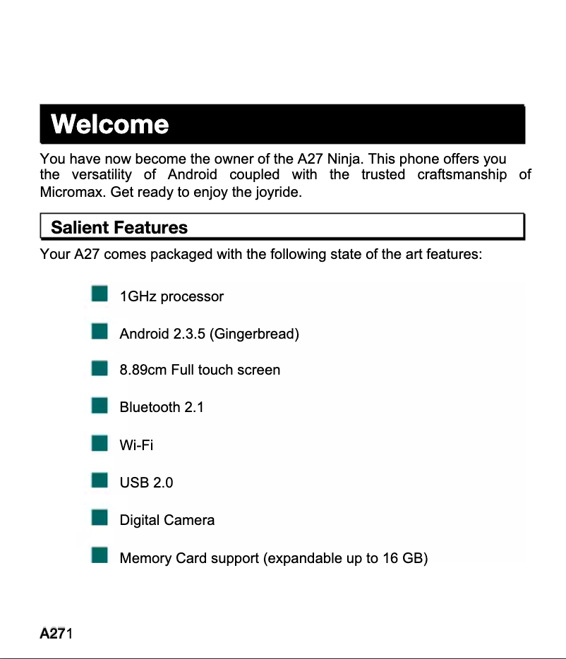 Image de la première page du manuel de l'appareil Ninja A27