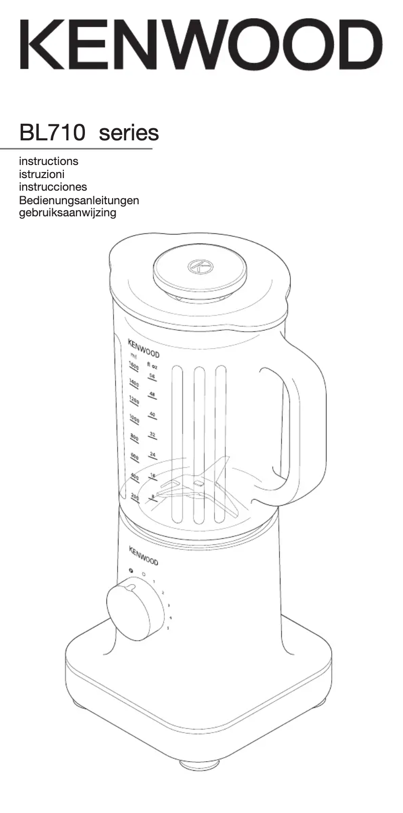 Page n°1 - Manuel utilisateur Kenwood BL710