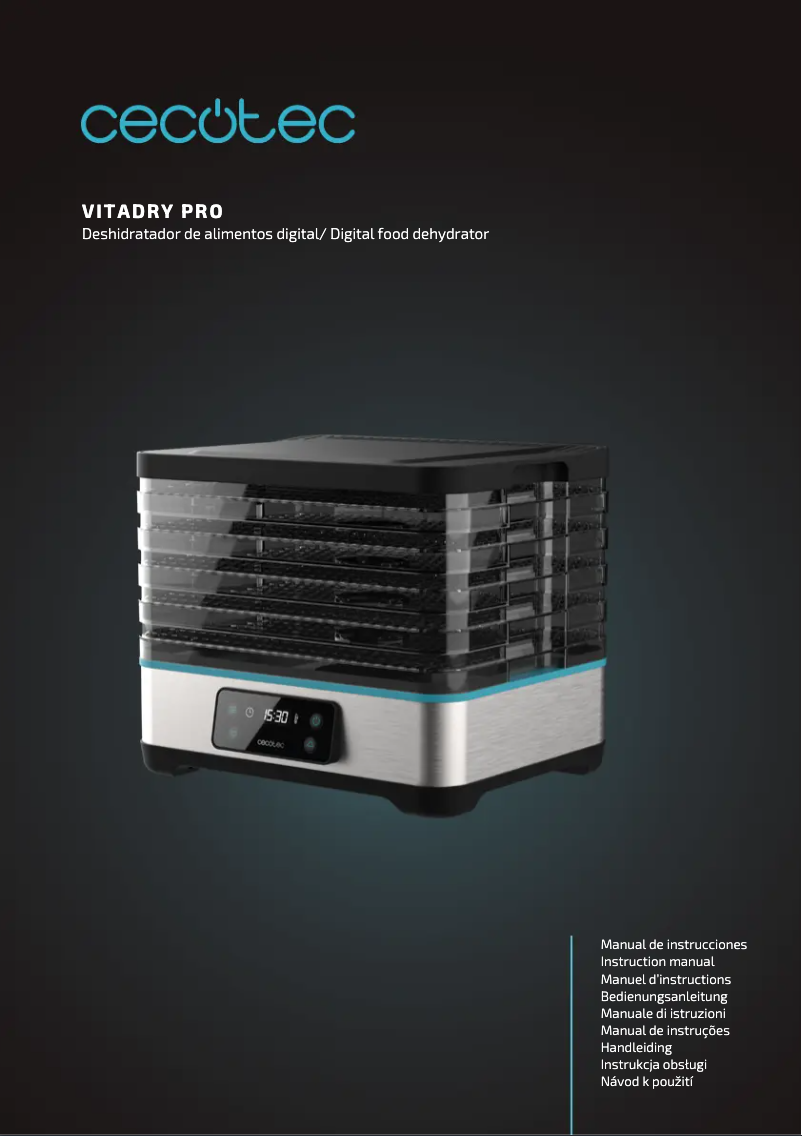 Page n°1 - Manuel utilisateur Cecotec VitaDry Pro