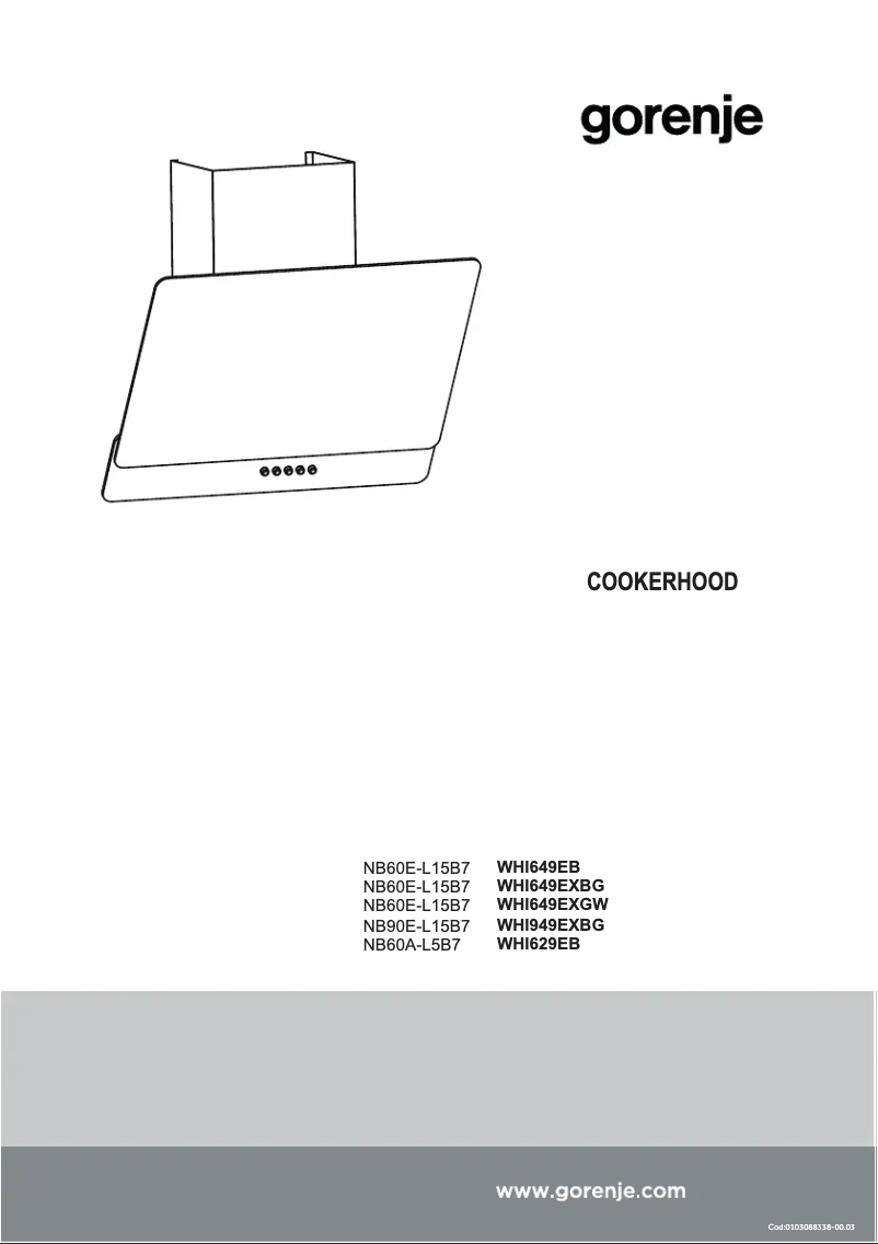 Page 1 de la notice Manuel utilisateur Gorenje WHI649EB