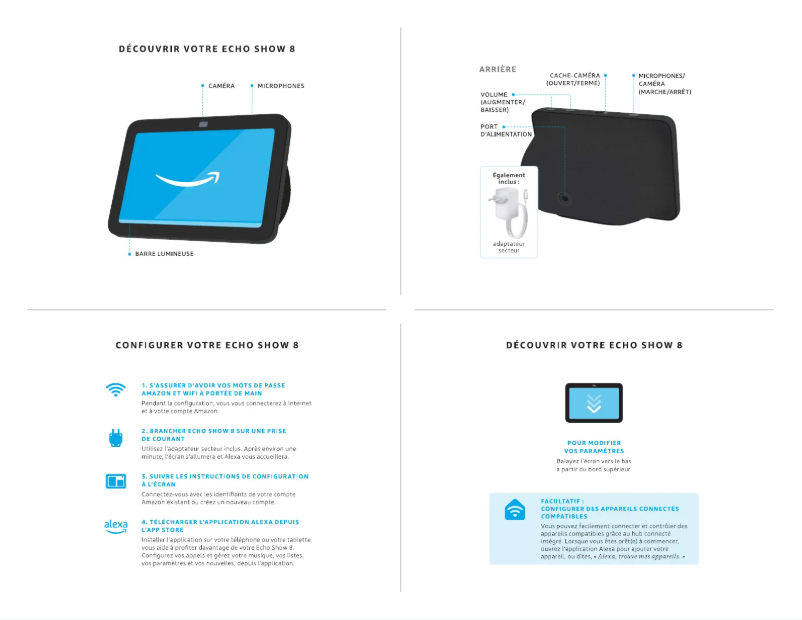 Page n°1 - Manuel utilisateur Amazon Echo Show 8 (3rd Generation)