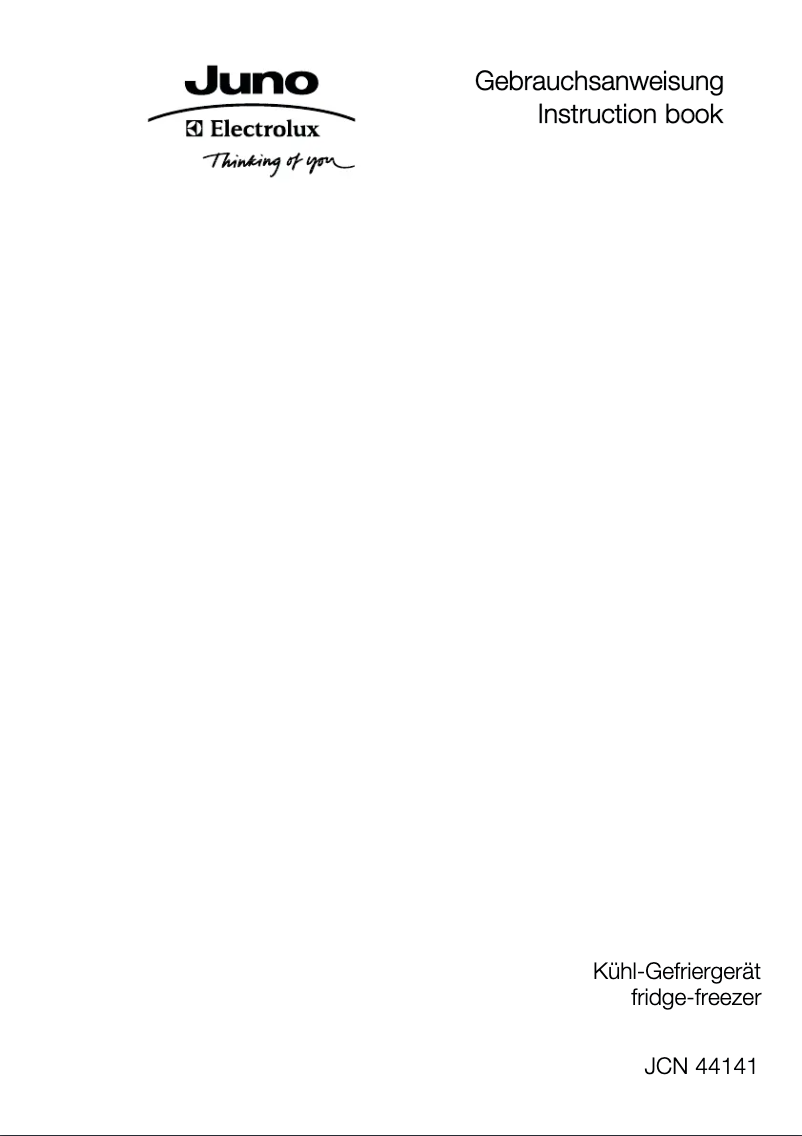 Image de la première page du manuel de l'appareil JCN44141