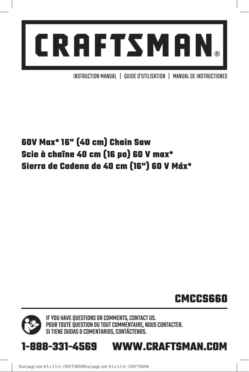 Image de la première page du manuel de l'appareil CMCCS660E1