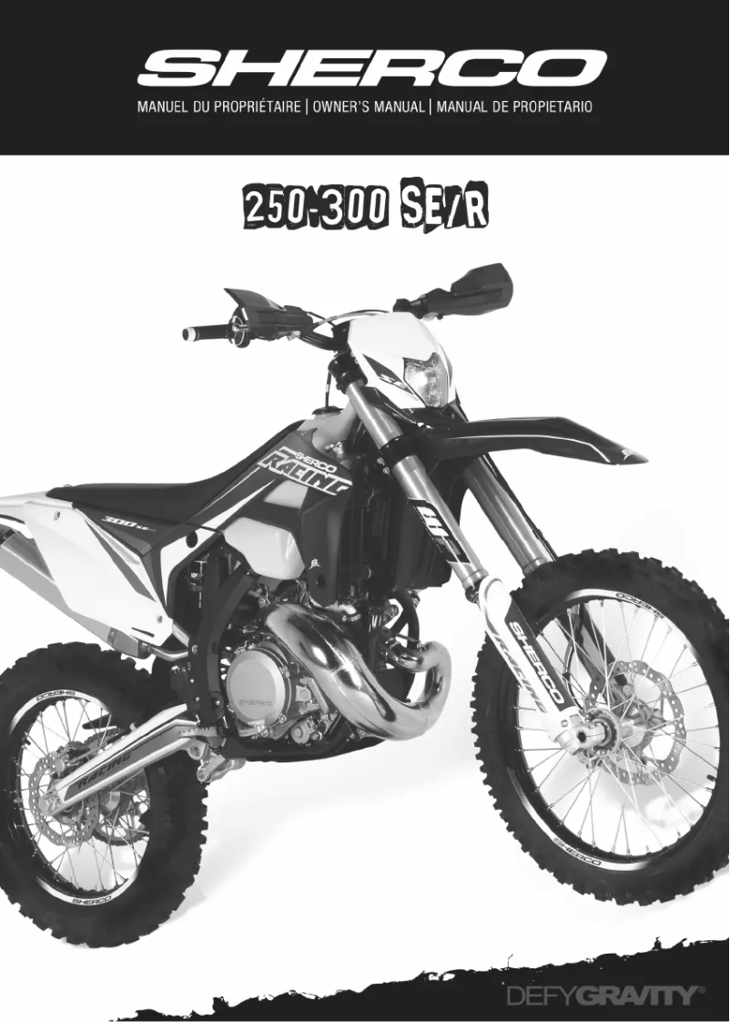 Page n°1 - Manuel utilisateur Sherco 250 SE-R (2017)