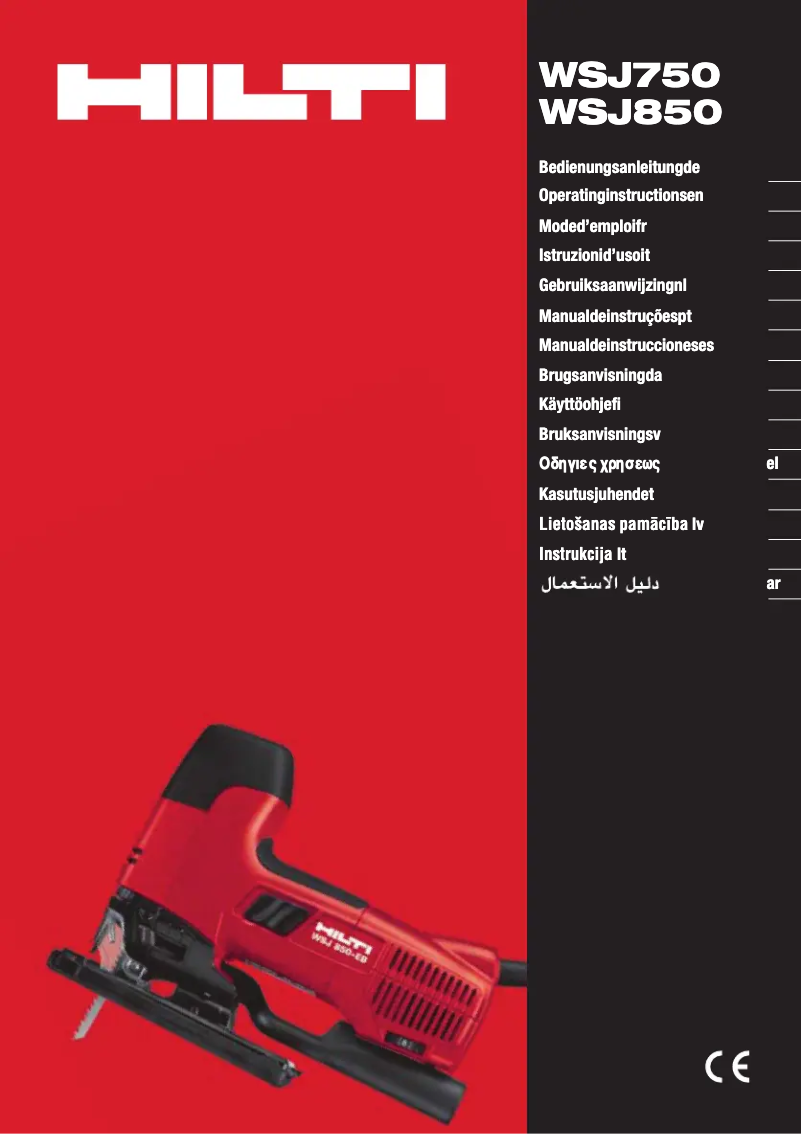 Page 1 de la notice Manuel utilisateur Hilti WSJ 850