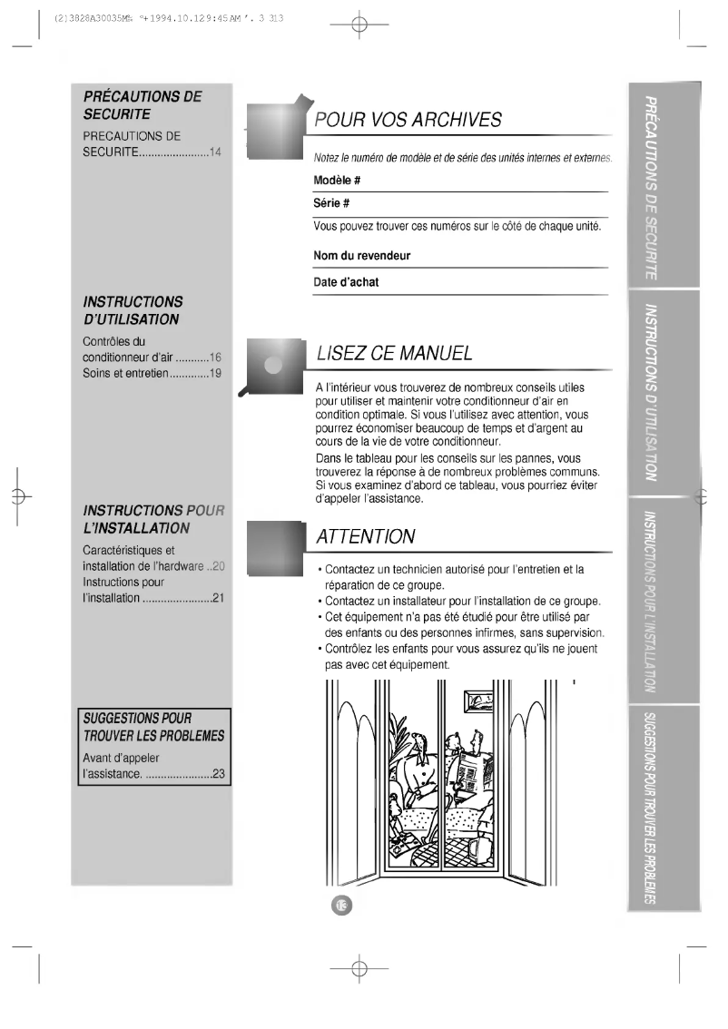 Page 1 de la notice Manuel utilisateur LG LWN1860BCG