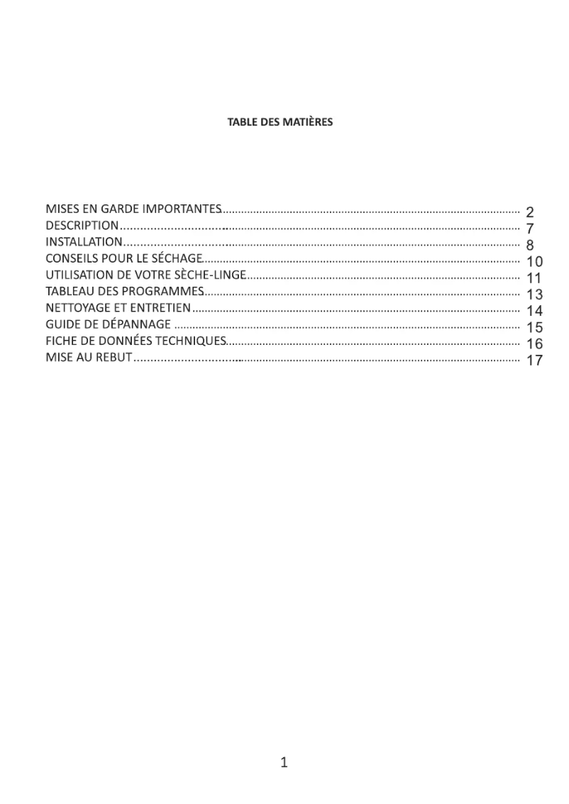 Image de la première page du manuel de l'appareil THTD8HPA+++