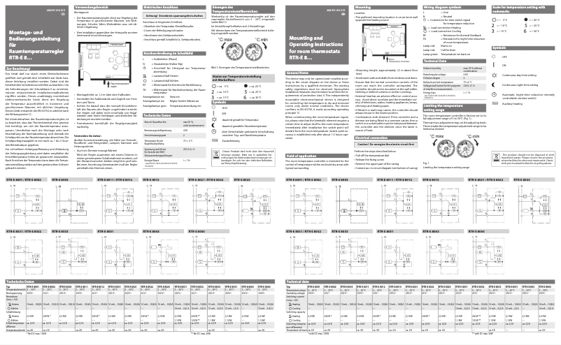 Page n°1 - Manuel utilisateur Oreg RTR-E 8031