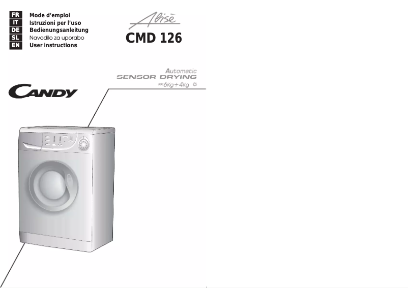 Page 1 de la notice Manuel utilisateur Candy CMD 126-01