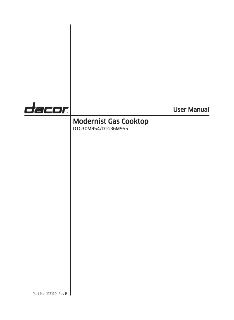 Image de la première page du manuel de l'appareil Modernist DTG36M955FM