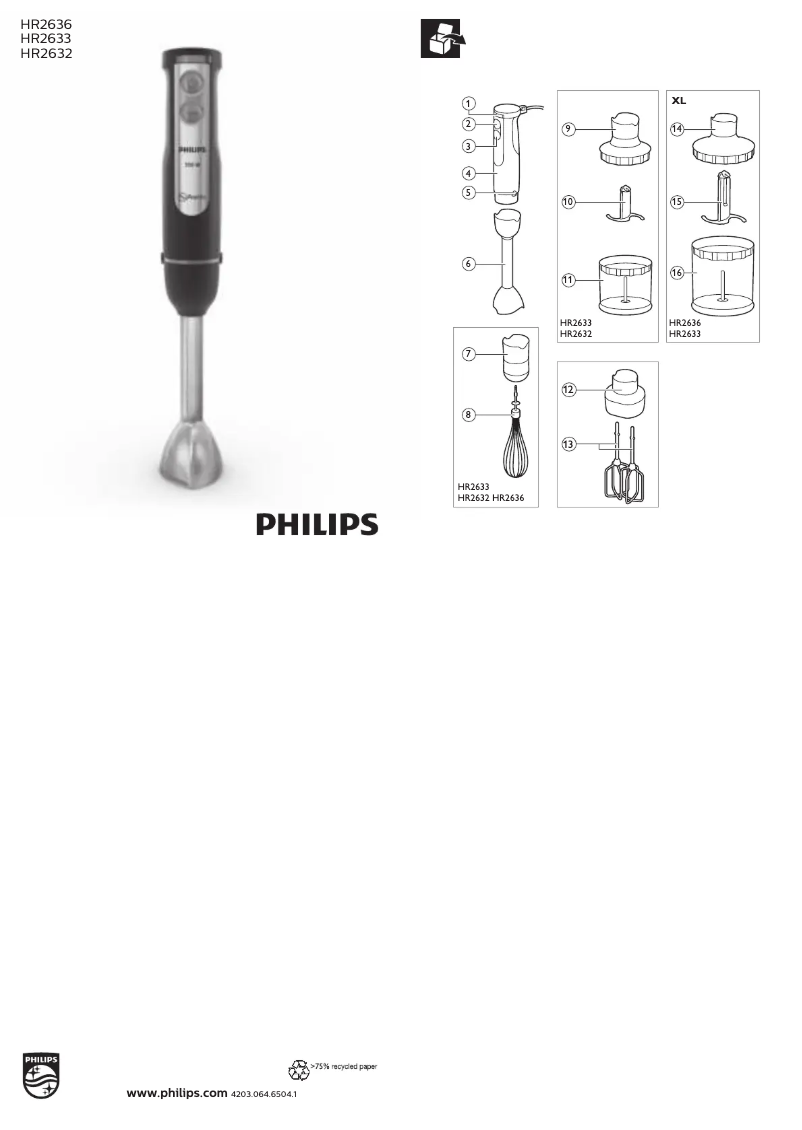 Página 1 del manual Manual de usuario Philips Viva Collection HR2636
