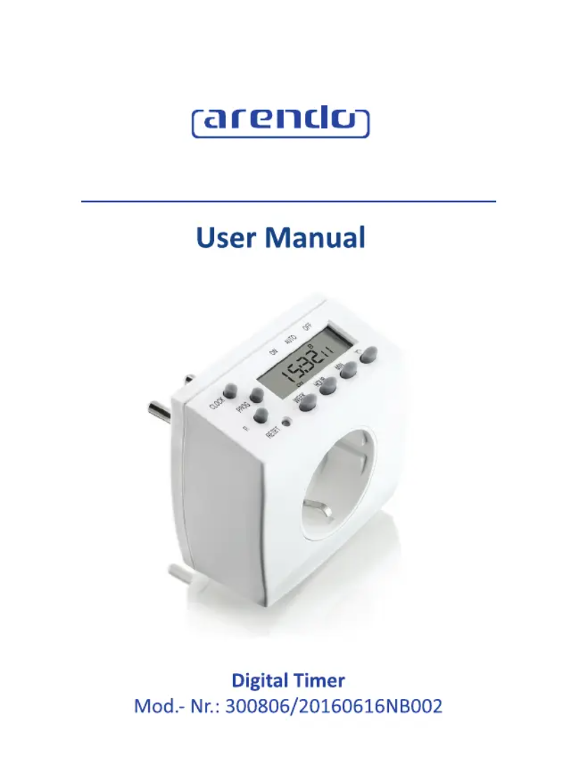 Page 1 de la notice Manuel utilisateur Arendo 300806