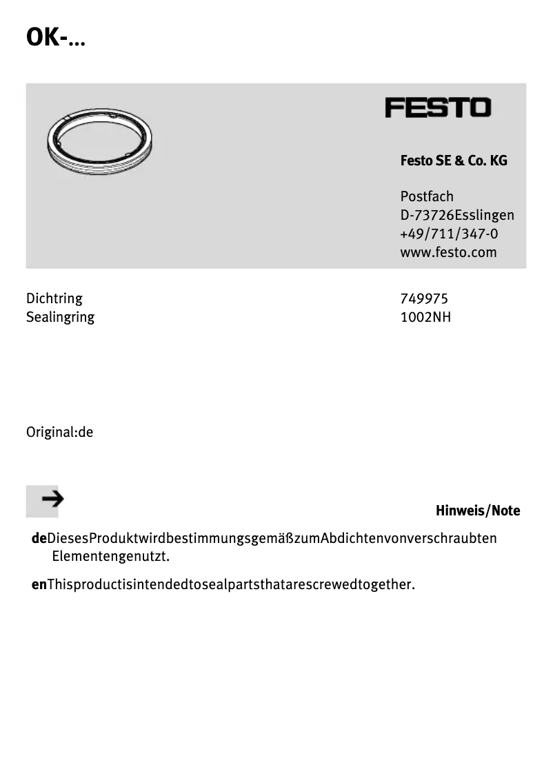 Image de la première page du manuel de l'appareil OK-S1