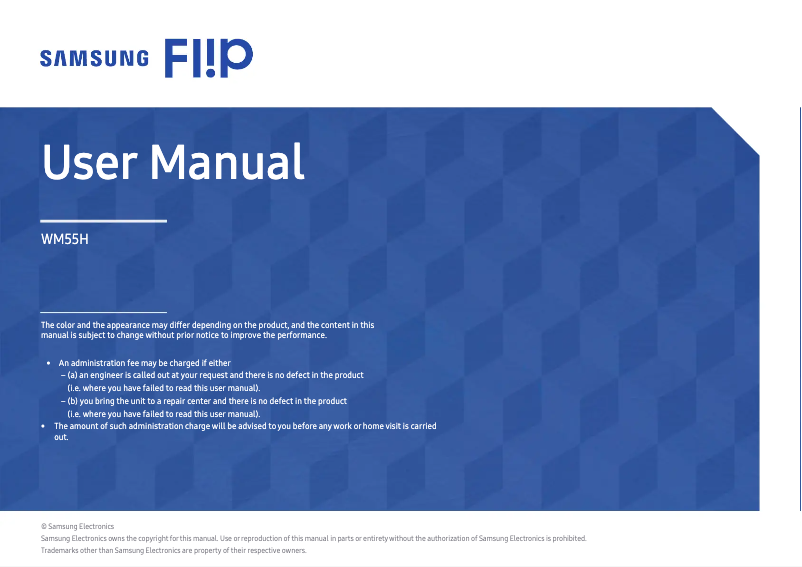 Image de la première page du manuel de l'appareil Flip