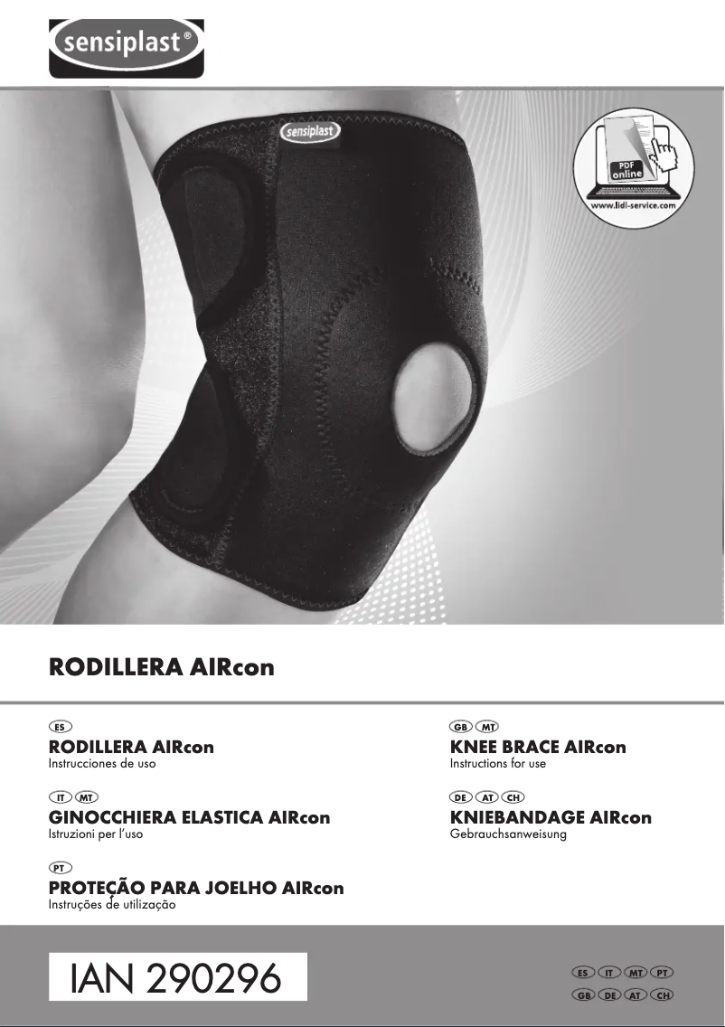Page 1 de la notice Manuel utilisateur Sensiplast IAN 290296