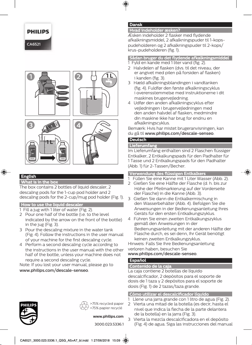 Image de la première page du manuel de l'appareil CA6521