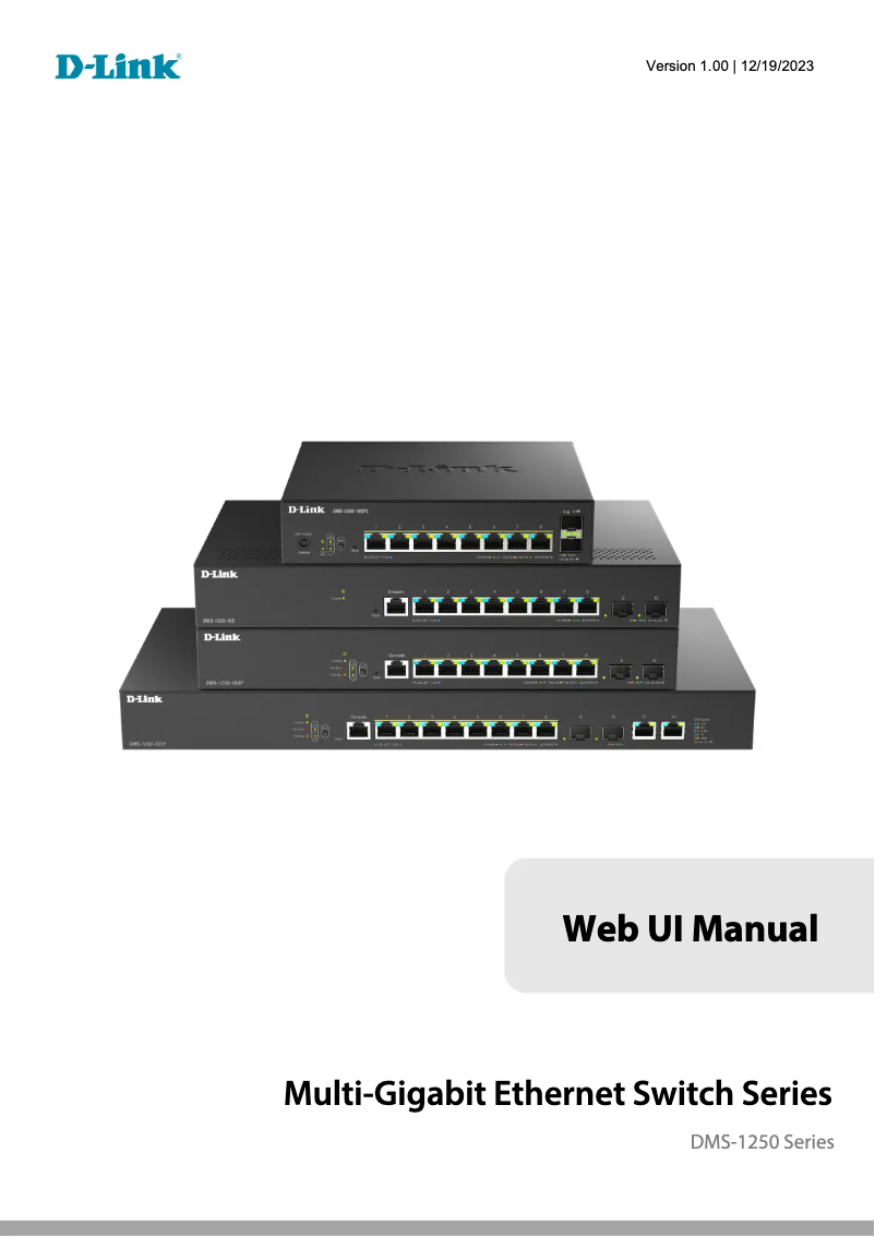 Image de la première page du manuel de l'appareil DMS-1250-10SP